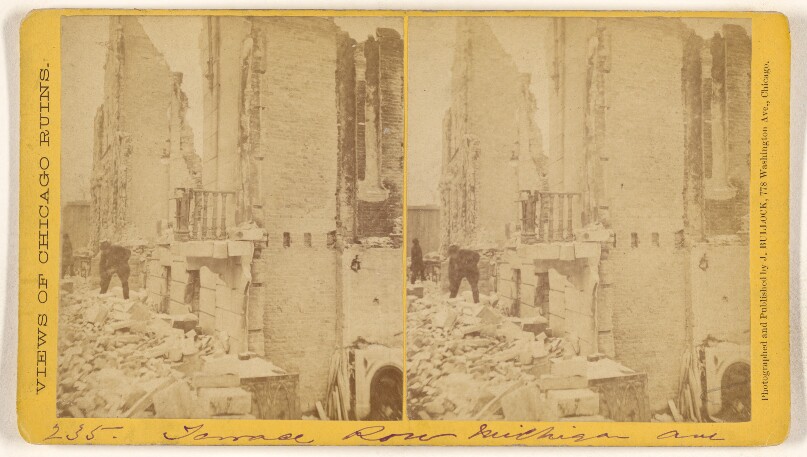 [Terrace Row, Michigan Avenue, Ruins of the Chicago Fire, 1871]