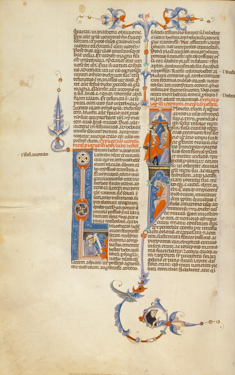 Initial I: Esther before King Ahasuerus and the Offended Queen Vashti