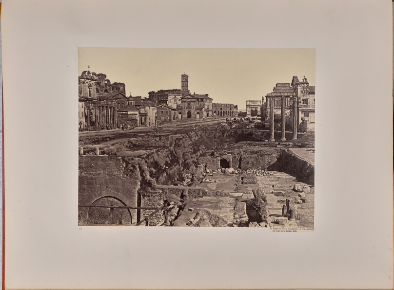 Les fouilles du Forum Romain faites en 1849, montrant les restes de la Basilica Julia