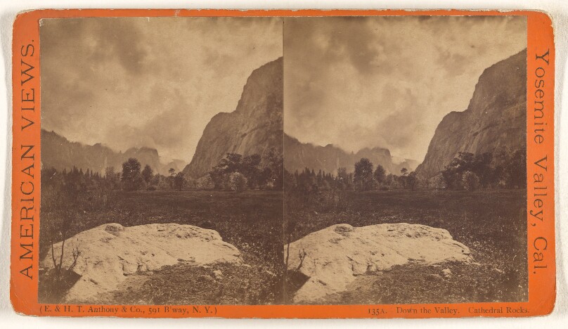 Down the Valley. Cathedral Rocks.