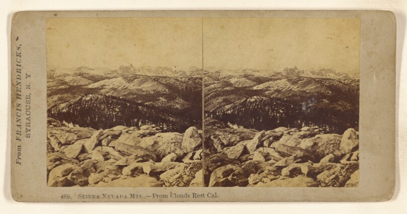 Seirra [sic] Nevada Mts., - From Clouds Rest Cal.