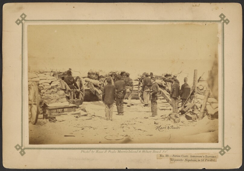 Section Capt. Ashcroft's Battery, 12-pounder Napoleons, in 2d Parallel.