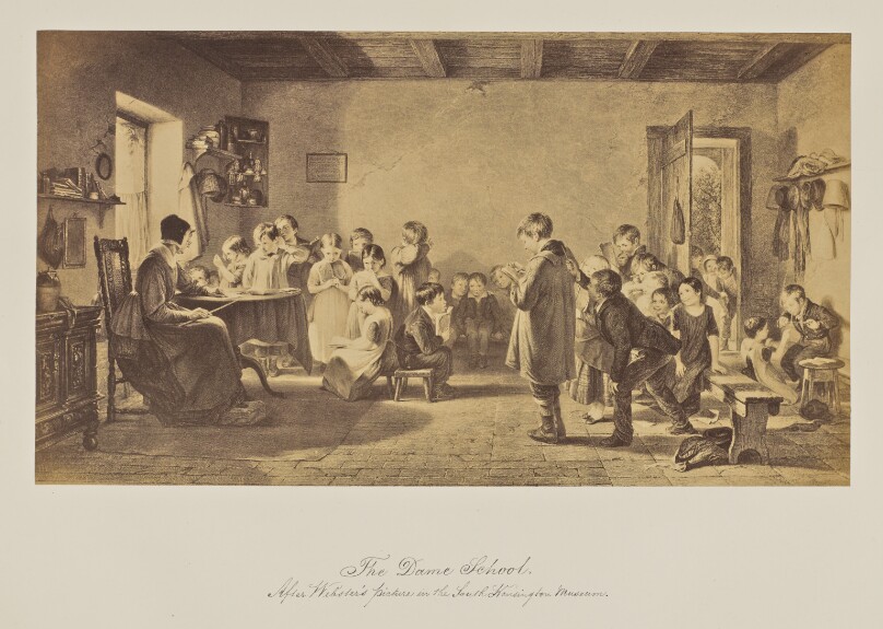 The Dame School. After Webster's picture in the South Kensington Museum.