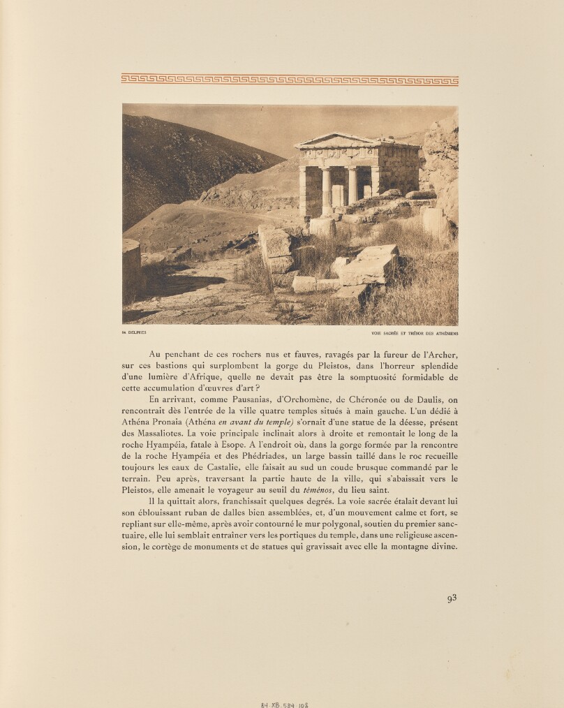 Delphes. Voie sacrée et Trésor des Athéniens