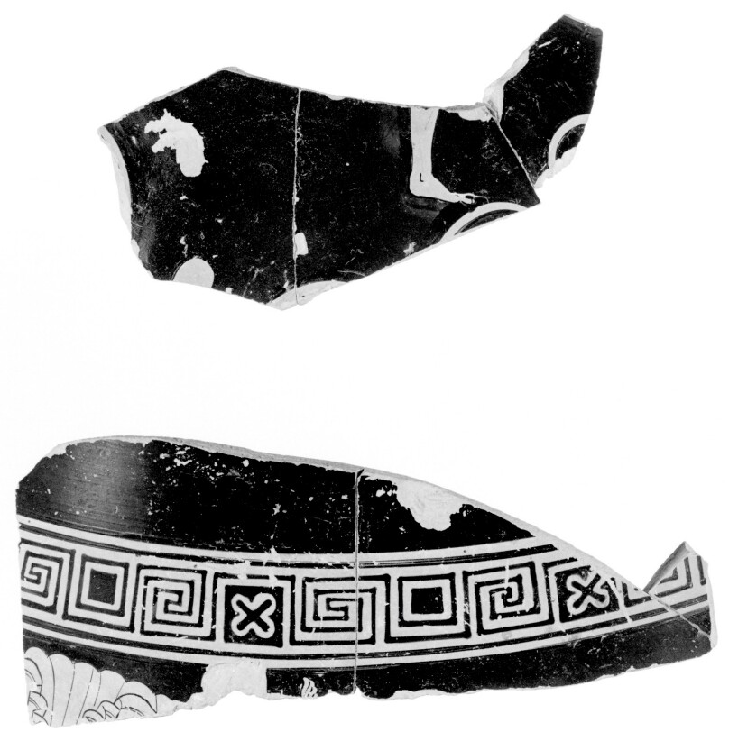 Attic Red-Figure Stamnos Fragment (comprised of 3 Joined Fragments)