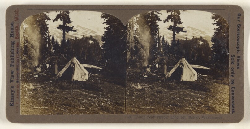 Camp near Timber Line, Mt. Baker, Washington.