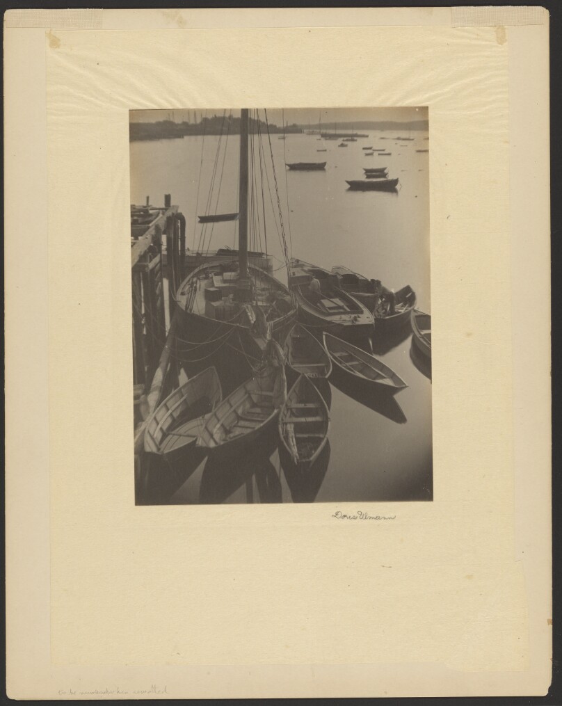 [Harbor, Sailboats with Skiffs in Foreground]