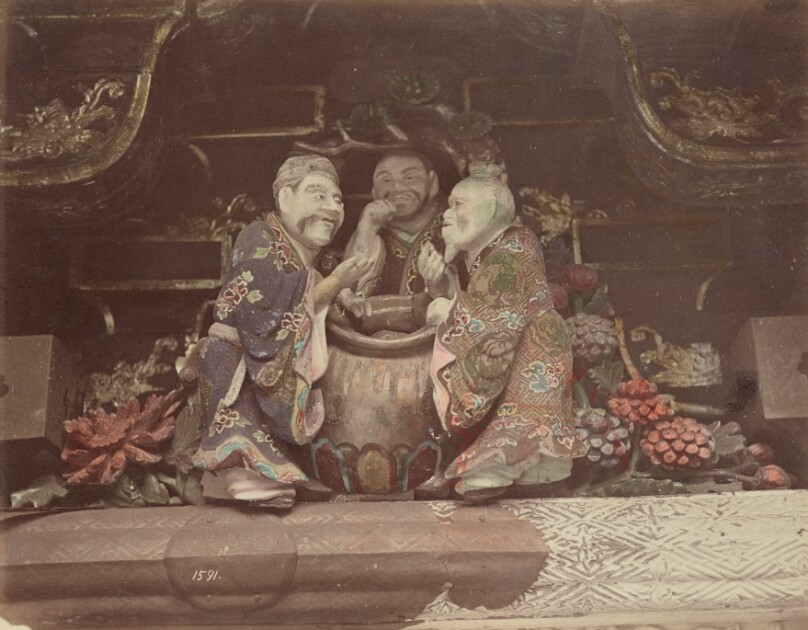 Carving Images in the Top of the Great Gate, at Nikko