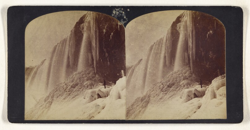 Niagara in Winter, part of Horse Shoe Fall, from below Table Rock.