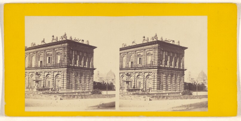 [Palazzo Pitti (---illeg.) dal Giardino Boboli, Firenze]