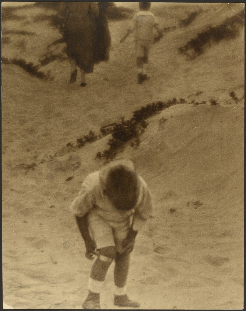 A Young Boy with a Leg Brace