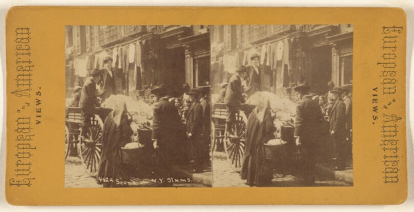 Scene in N.Y. Slums.