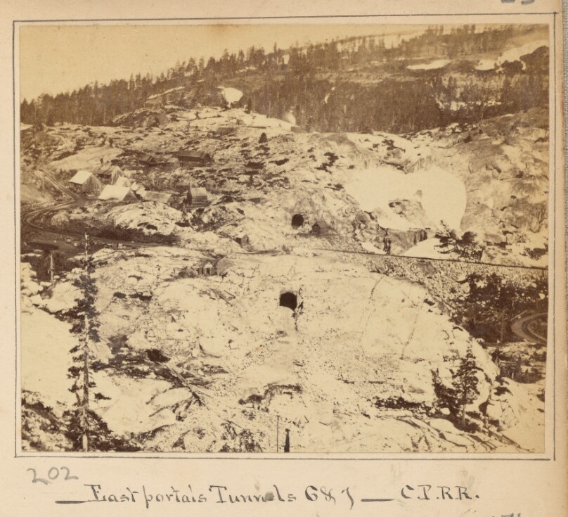 East Portals Tunnels 6 & 7 from above tun. 8, C.P.R.R.