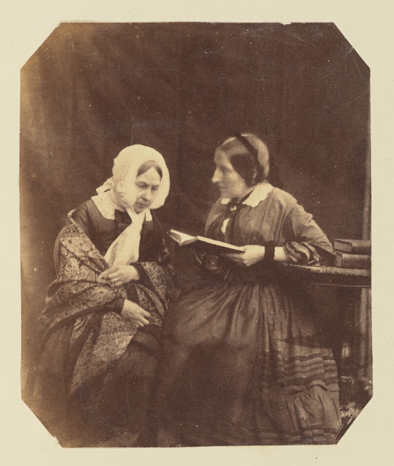 [Portrait of two women]