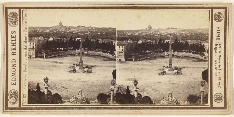 Piazza del Popola presa dal Monte Pincio (Roma)