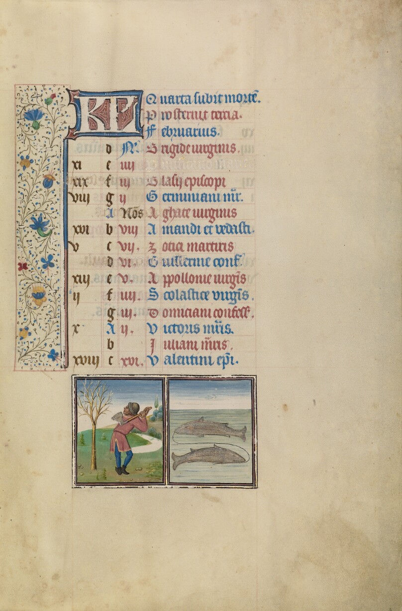 February Calendar Page; Pruning Trees; Pisces