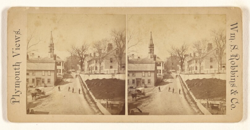 Leyden Street - First Street laid out by the Pilgrims.