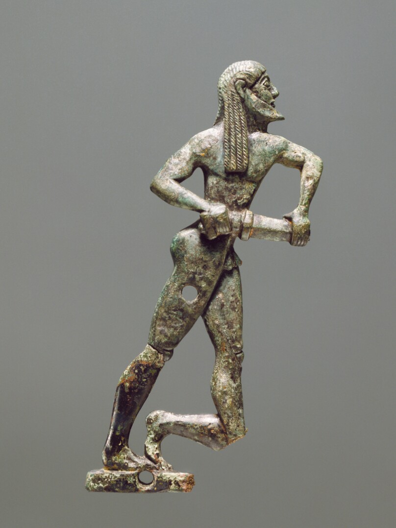 Openwork Relief Appliqué of a Bearded Male