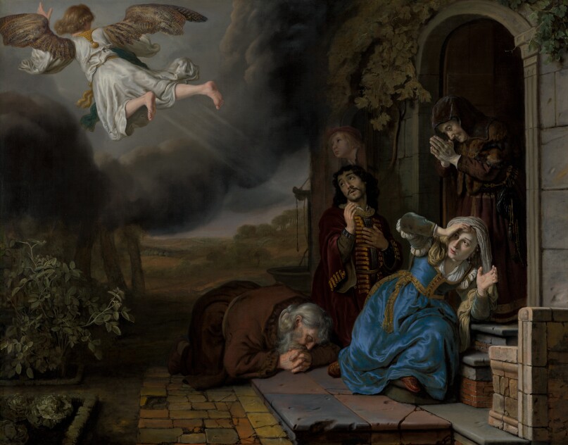 The Angel Taking Leave of Tobit and His Family