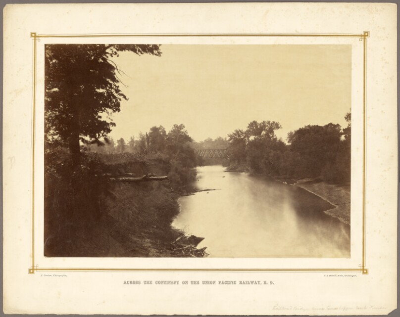 [Railroad Bridge Across Grasshopper Creek, Kansas]