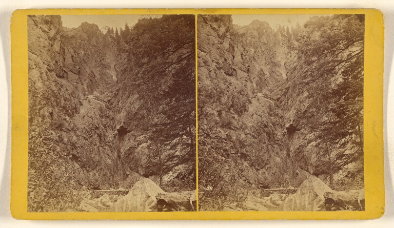 Cheyenne Canon. The Gorge. Six miles from Colorado Springs.
