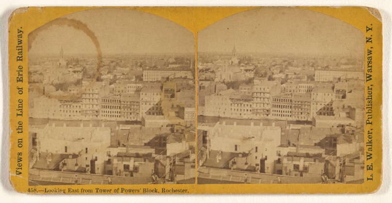 Looking East from Tower of Powers' Block, Rochester.