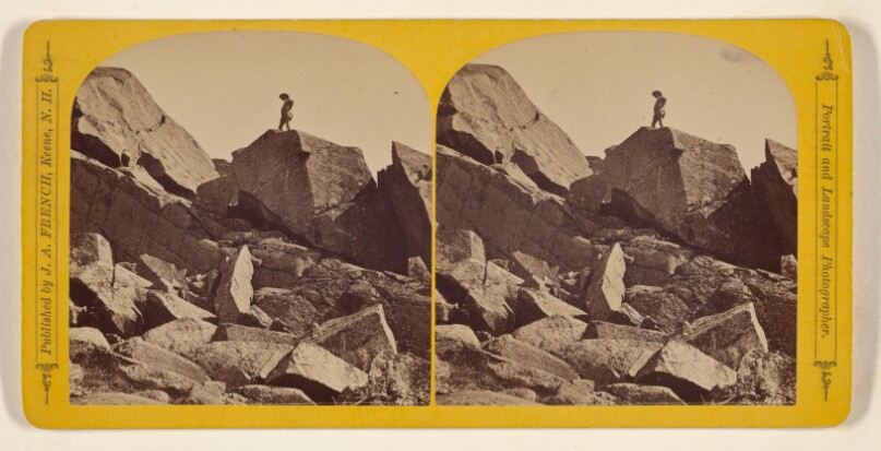 Broken Rocks, near pathway, between pathways near the Summit, and looking E.S.E.
