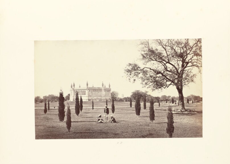 Cawnpore; The Memorial Well, with the Cawnpore Church in the Distance