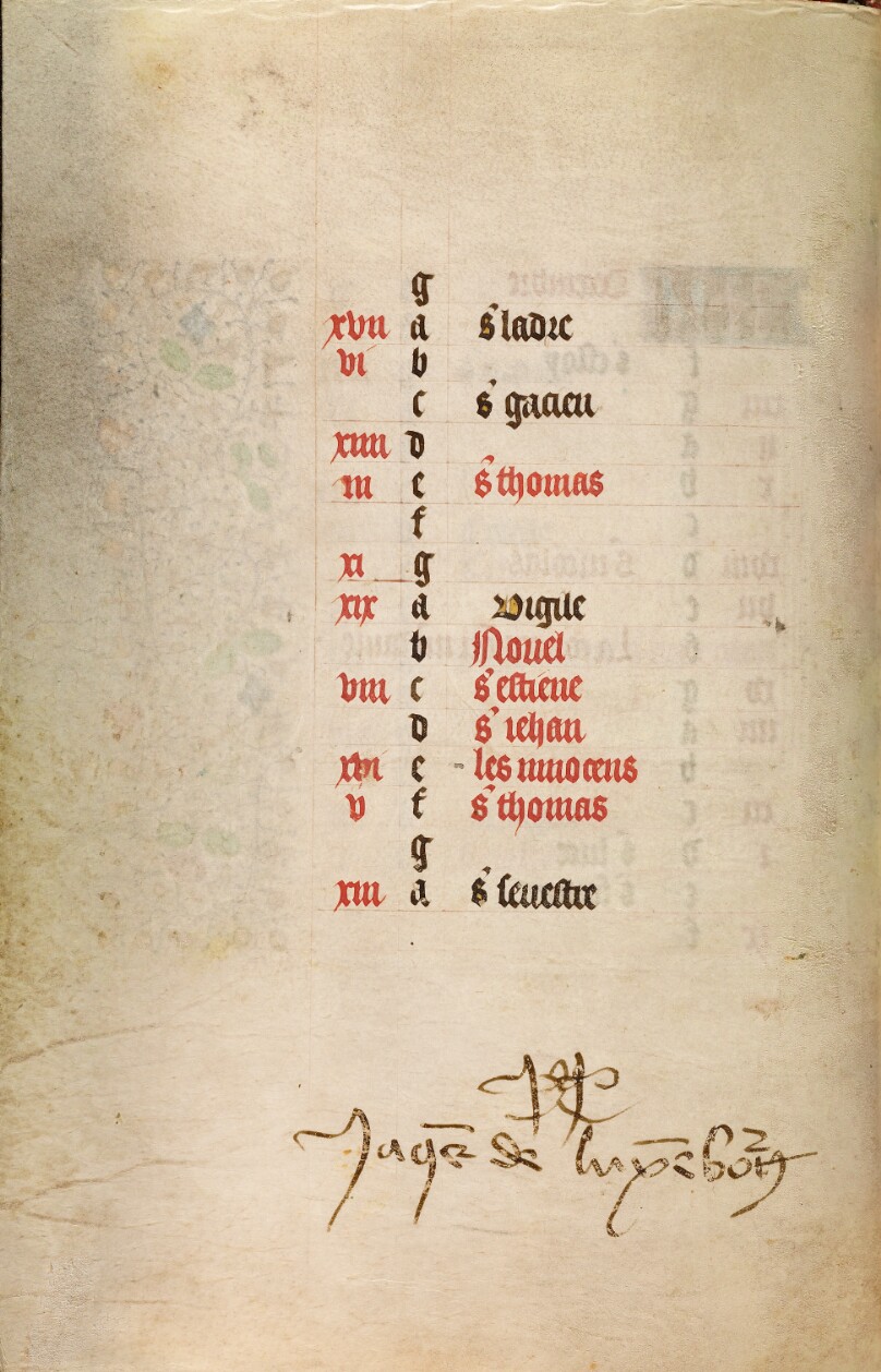 Calendar Page for December continued
