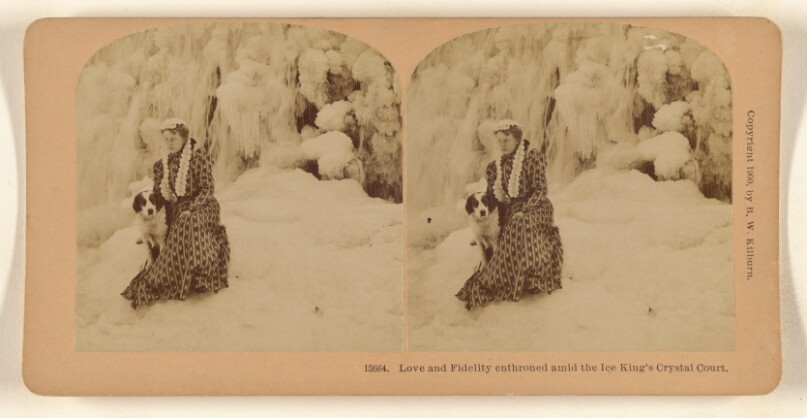Love and Fidelity enthroned amid the Ice King's Crystal Court.