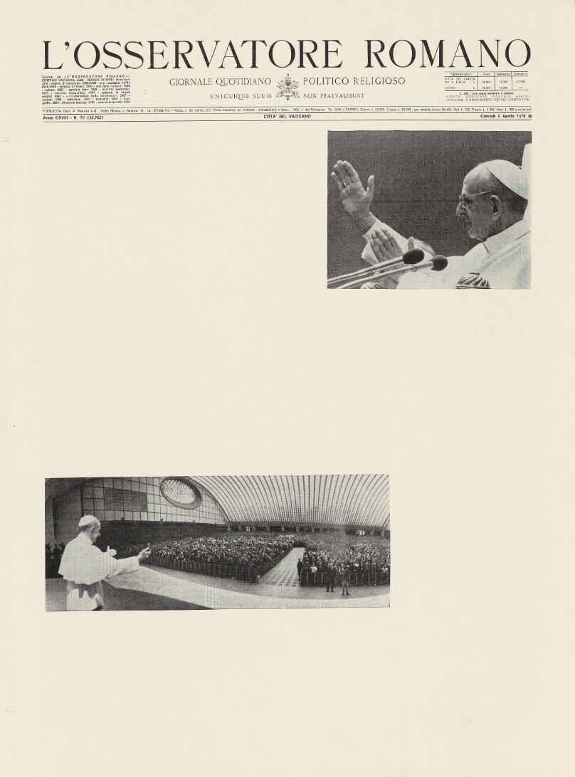 Osservatore Romano, March 17 - May 10, 1978 (Detail)