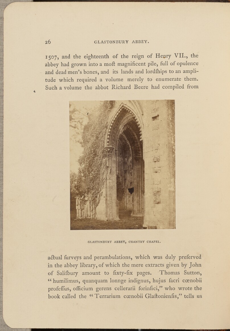 Glastonbury Abbey; Chantry Chapel