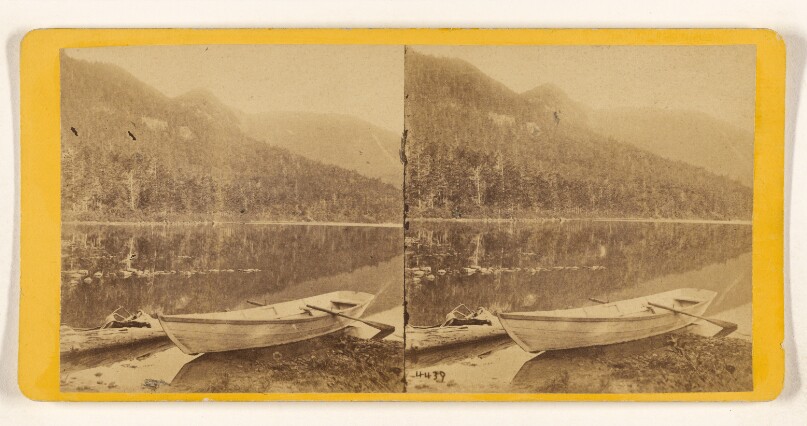 Eagle Cliff, from the Outlet of Echo Lake. [White Mountain - Franconia Range.]