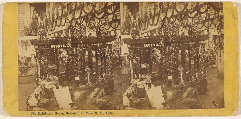 Exhibition Room, Metropolitan Fair, N.Y., 1864