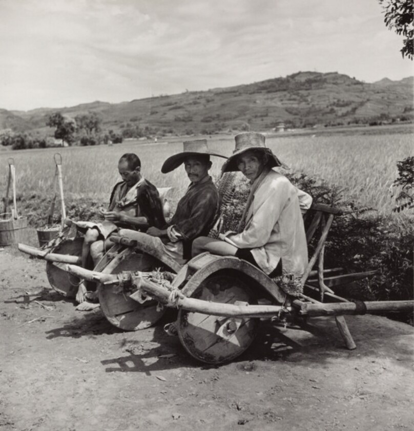 China - Wheelbarrow Taxis Await Fares in Lung Chuan-I Village
