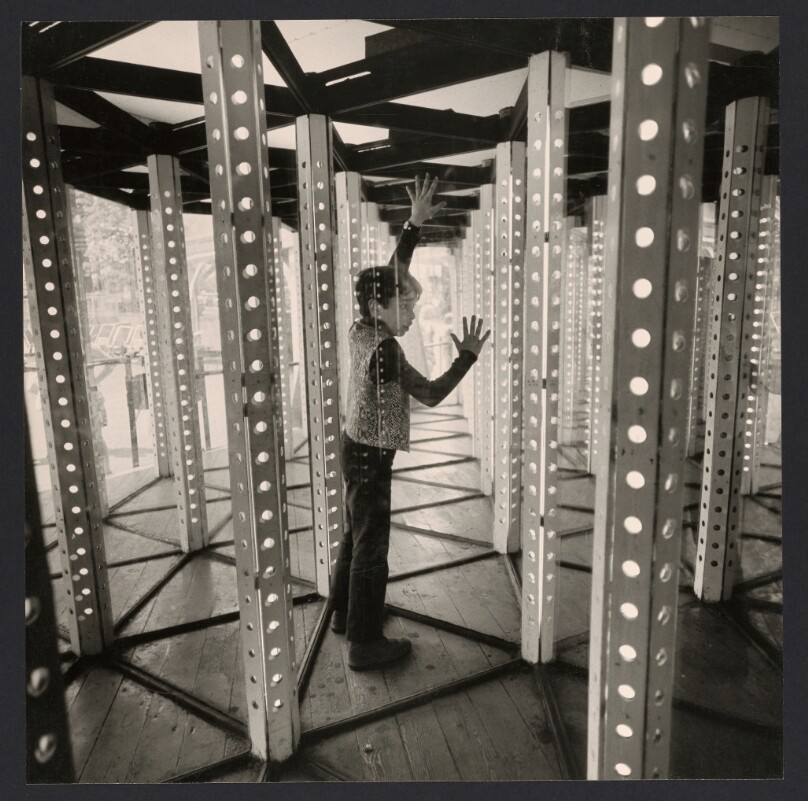 Boy in Mirror Maze, New York, NY