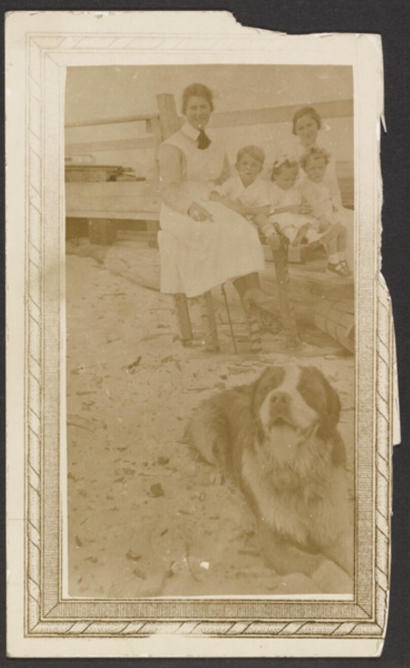 [Family and dog]