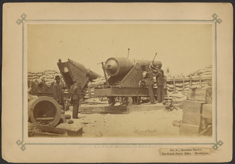 Battery Brown, Two 8-inch Parrot Rifles, bursted gun