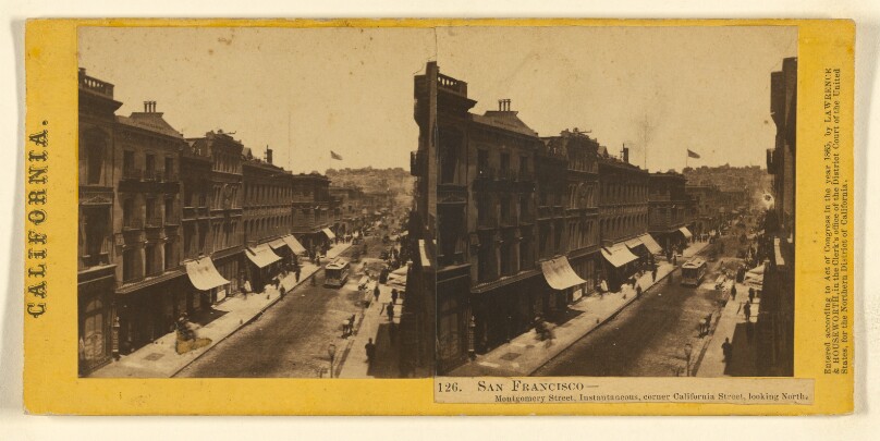 San Francisco - Montgomery Street, Instantaneous, corner California Street, looking North.