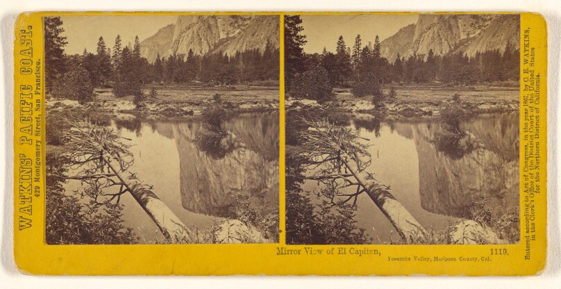 Mirror View of El Capitan, Yosemite Valley, Mariposa County, Cal.