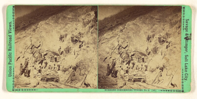 Mormons Commencing Tunnel No. 3.