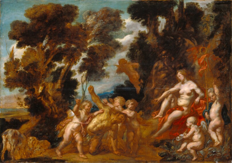 Venus and Eros Punishing a Satyr