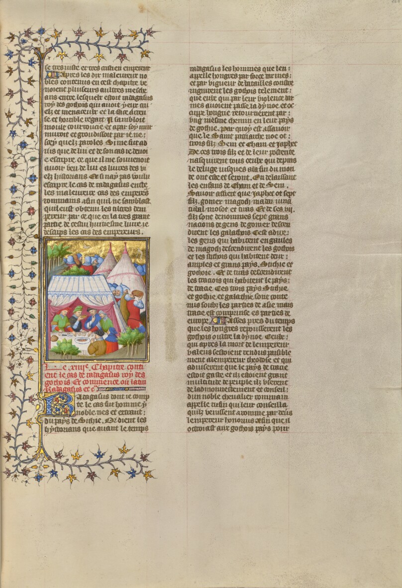 The Romans Feast in an Encampment While the Goths Starve