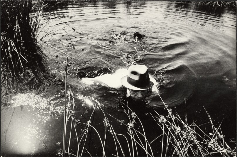 Joseph Beuys swimming in a swamp, Eindhoven, Netherlands