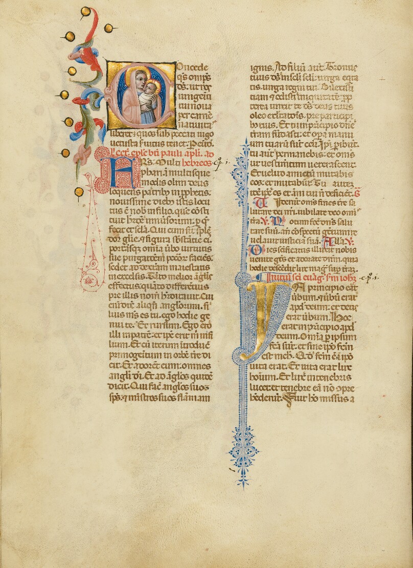 Initial C: The Virgin and Child