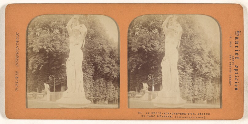 La Belle-Aux-Cheveux-d'Or, Statue du Parc Reserve. (Chateau de St. Cloud).