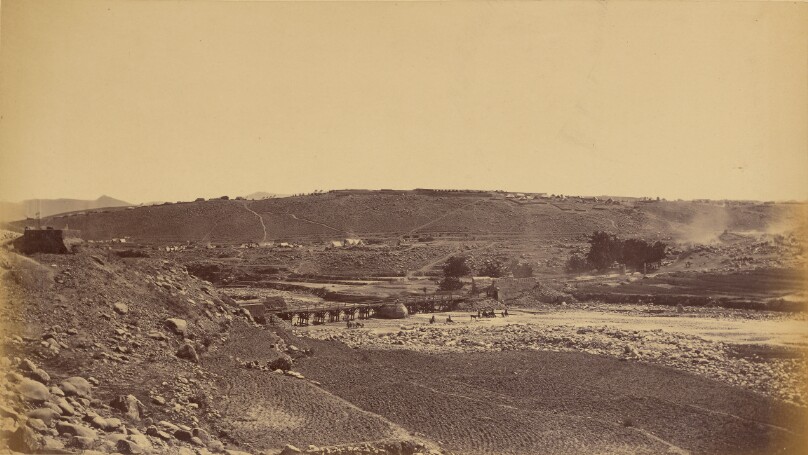 Safed Sang, View from across the River showing Sapper Bridge