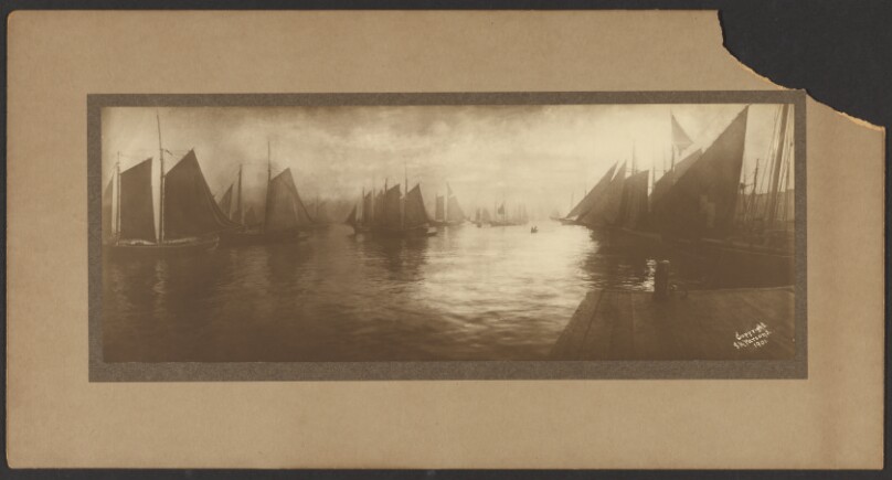 [Sailboats in harbor]
