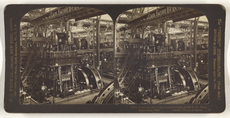Great German Engine and Dynamo, 2,500 H.P., Paris Exposition, 1900.