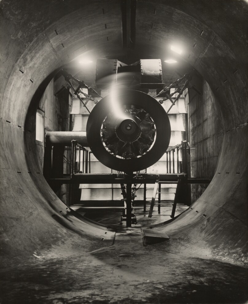 Airplane engine on test stand
